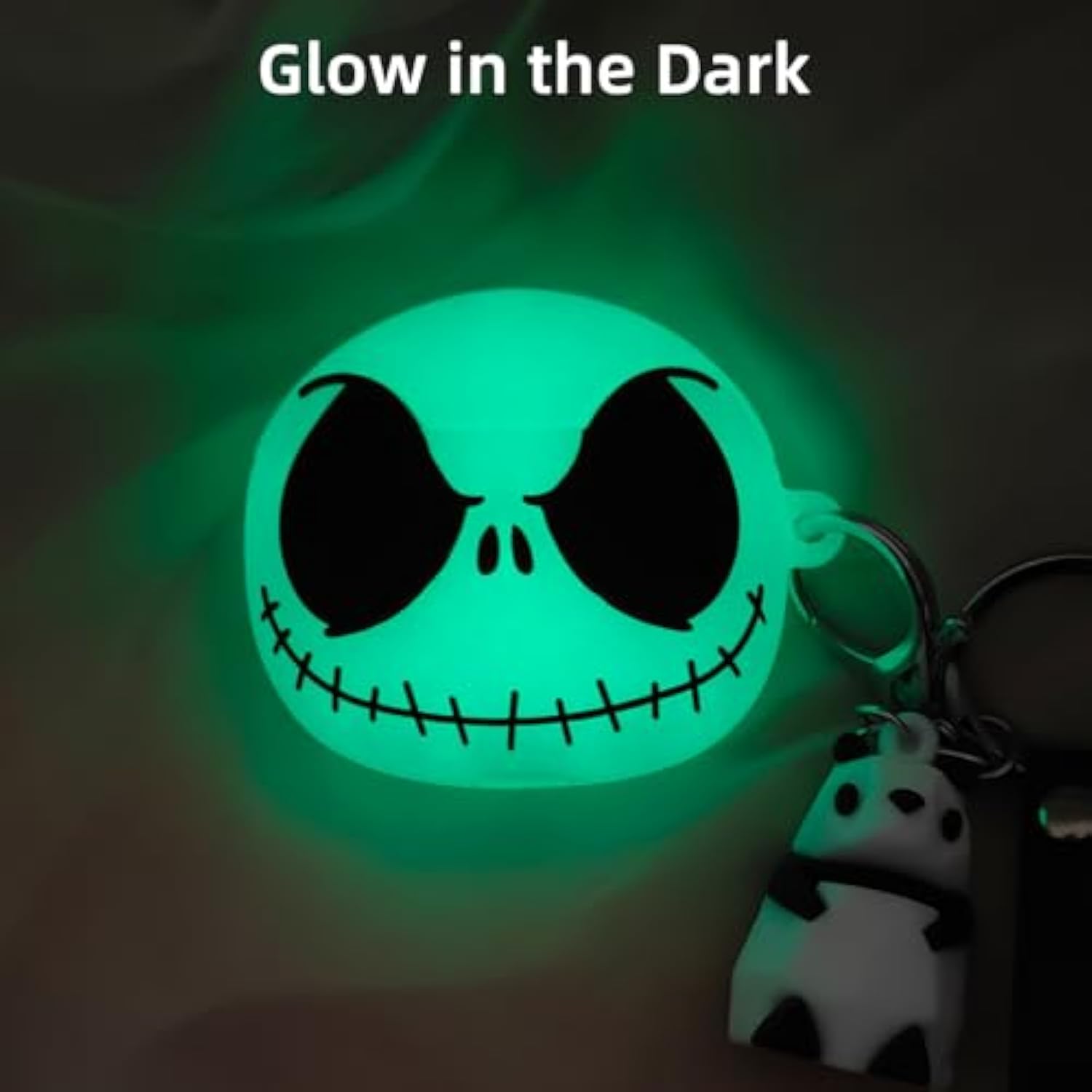 For Airpods 4 Case Cover With Cleaner Kit And Cute Panda Keychain, Glow In The Dark Skull Case For Apple Airpods 4Th Generation, Funny Anime Soft Silicone Airpod 4 Gen Cases For Women Men