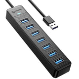 7-Port Usb 3.0 Hub With Usb C Power Port, Usb Hub 3.0 Multi Usb Port Hub, Port