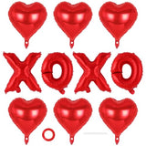16 Inch XOXO Balloons,18 Inch Heart Balloons Valentines Day Balloon, Love Foil Balloon Banner for Wedding Engagement Galentines Day Bridal Shower Decor