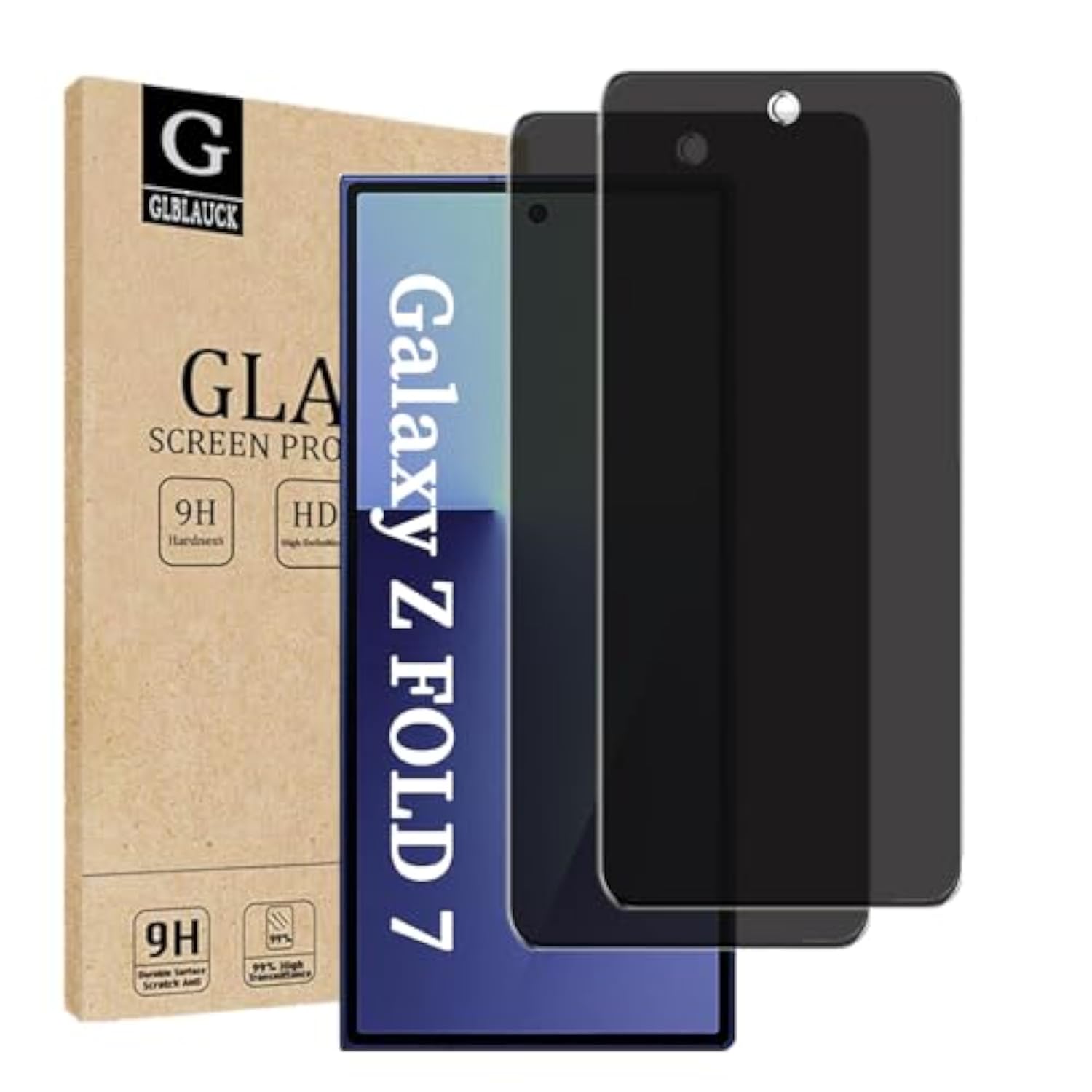 [2 Pack] For Samsung Galaxy Z Fold 7 5G Privacy Screen Protector, Anti-Spy 9H Hardness Case Friendly Tempered Glass Screen Protectors For Samsung Galaxy Z Fold 7 5G 2025
