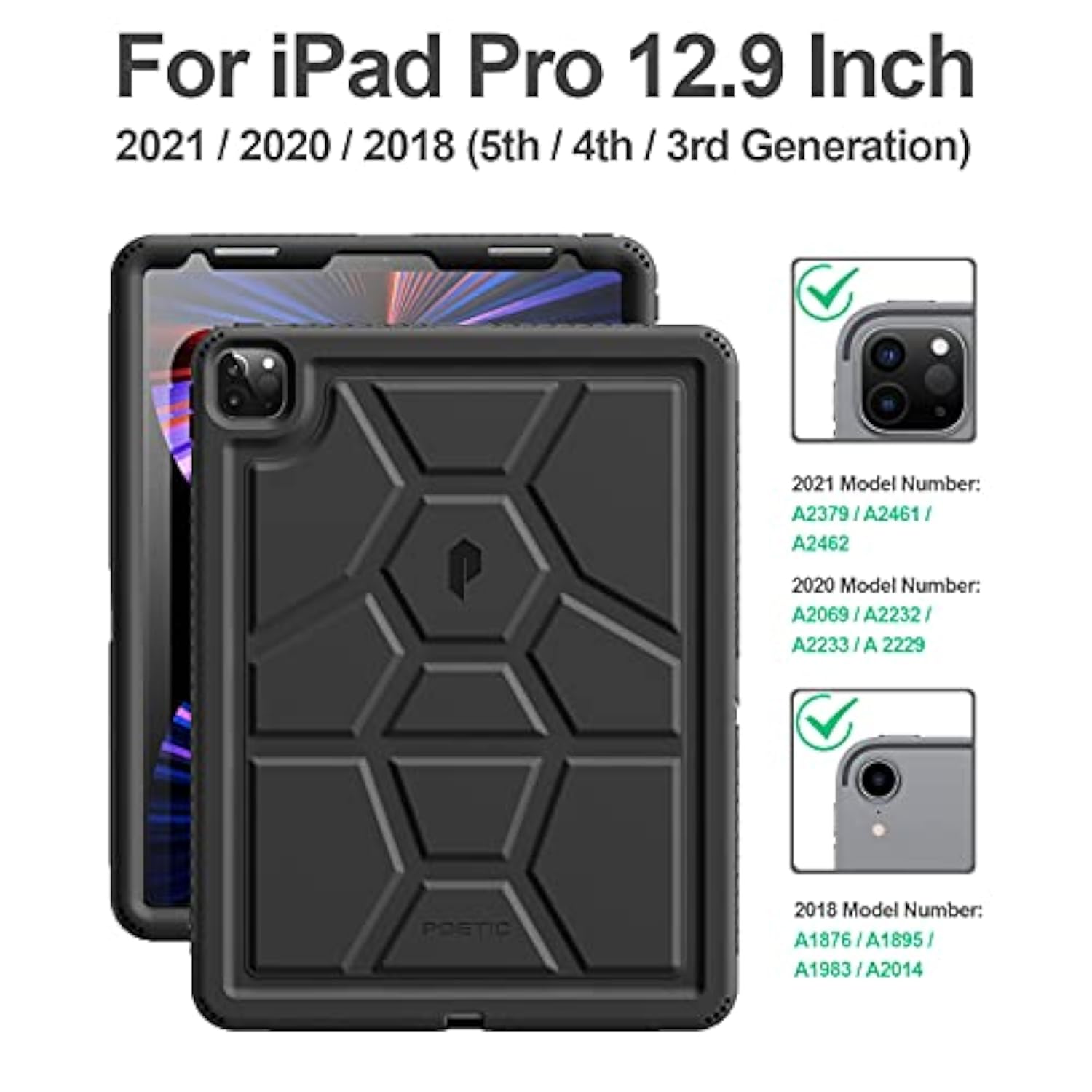 Turtleskin Case Designed For For Ipad Pro 12.9 6Th Generation 2022 / 5Th Gen 2
