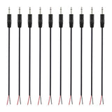 10-Pack 3.5Mm 1/8" To Speaker Wire Ts Mono Male Plug To Bare Wire Pigtail 3.5Mm Jack Connector Adapter Repair Audio Cable For Speaker, Trigger Cable