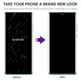 Screen Protector for P30 Pro [3 Pack],Tempered Glass UV Set,Edge to Edge Coverage,Sensitive Touch,Scratch Resistant,Fingerprint-ID Compatible