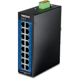 16-Port Industrial Gigabit L2 Managed Din-Rail Switch, Layer 2 Switch, 16 X Gigabit Ports, 32Gbps Switching Capacity, Extreme Temperature Gigabit Switch, Protection, Black, Ti-G160I