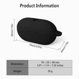 Beats Solo Buds Silicone Case with Carabiner, Protective Cover for Solo Buds, Black
