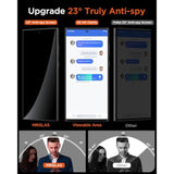 2+2 Packs For Samsung Galaxy S22 Ultra Privacy Screen Protector 6.8" With Camera Lens Protector [Auto Alignment Cabin/Dust Removal] Anti Spy Film, 100% Fingerprint Id Compatible, Case Friendly
