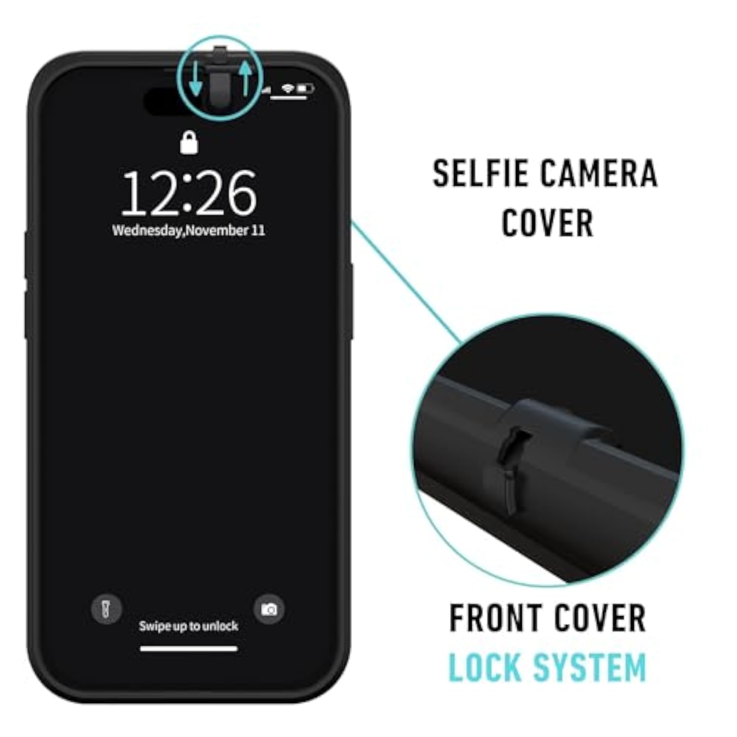 iPhone 17 Pro Max Privacy Case with MagSafe and Lens Protection for Front and Rear Cameras, Slim Shockproof Phone Cover 6.9-inch