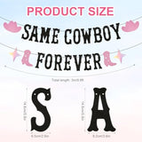 Same Cowboy Forever Banner Western Cowgirl Last Rodeo Party Decoration