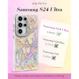 Samsung Galaxy S24 Ultra Case - Cute Glitter Laser Butterfly S24 Ultra Phone Case With Bling Camera Lens Protector