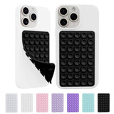 2 Pack Silicone Octo Cup Buddy Sticky Grip Holder For Cellphone, Silicone Suction Cup Phone Case Mount Double Sided, Handsfree Phone Accessories Strong Grip Holder For Selfie And Video (Black)