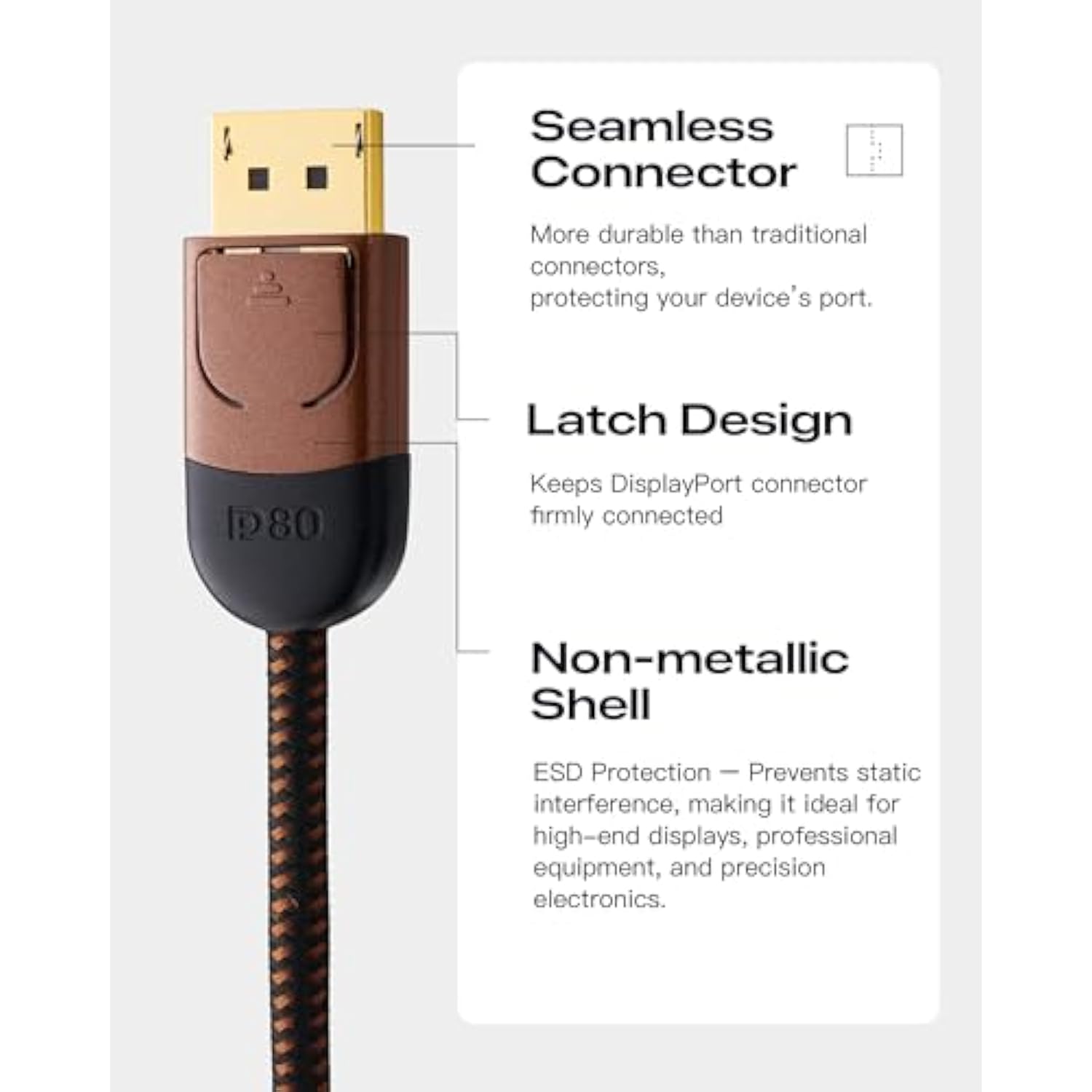 X-Tech 80Gbps 16K Bi-Directional Certified Usb-C To Displayport 2.1 Cable, Dp2.1 Dp80 (3Ft/1M)