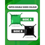 Green Pixel Miner Themed Party Square Balloon Wall Decorations, 56Pcs Green Black Foil Metallic Double Sided Cube Balloons Backdrop Tunnel Arch Kit For Baby Shower Birthday Anniversary Summer Party