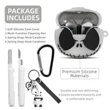 Compatible With Samsung Galaxy Buds 3 Case&Galaxy Buds 3 Pro Case With Cleaner Kit&Panda Keychain [Glow In The Dark], Soft Silicone Cute Christmas Ghost Cases For Samsung Galaxy Buds 3/Buds 3 Pro Case