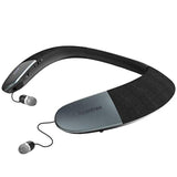 Avantree Torus Wearable Wireless Neck Speaker, Bluetooth 5.0, aptX HD, Low Latency, Personal Neckband Speakers with Retractable Earbuds, Superb Audio Quality, 3D Surround Stereo for Music TV (NB05)