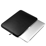 14" (Narrow Bezel) Laptop Sleeve Compatible For 13 Inch Macbook Air Pro Hp 14 Inch Laptop Cover Chromebook 14 In Pavilion 360 Acer Asus Lenovo 14In Computer Case Bag Waterproof Pu Leather, Black