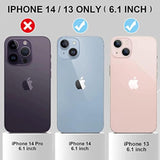 For Iphone 14 Case/Iphone 13 Case Inch With Ring Stand, With 2 Pack Glass Screen Protector + 1 Pack Camera Lens Protector,Heavy-Duty Shockproof Military Grade Rugged Cover (Rainbow Pink)