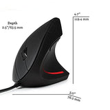 Ergonomic Mouse High Precision Optical Vertical Mouse Adjustable Dpi 800/1200 / 2400/3200 Wired Computer Mouse