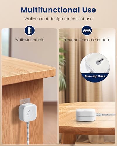 Extension Cord With Switch On/Off Plug, 6Ft Flat Braided Outlet Power Cable, 3 Prong Grounded Plug, Wall Or Table Use, Ideal For Lamps, Christmas Light, Audio, Holiday Lights, White, 2 Pack