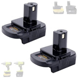 2 Packs Battery Adapter Compatible With Ryobi 18V One+ Tools, Convert Compatible With Dewalt 20V & Compatible With Mil-Waukee 18V Lithium Battery To Work With 18V Tools