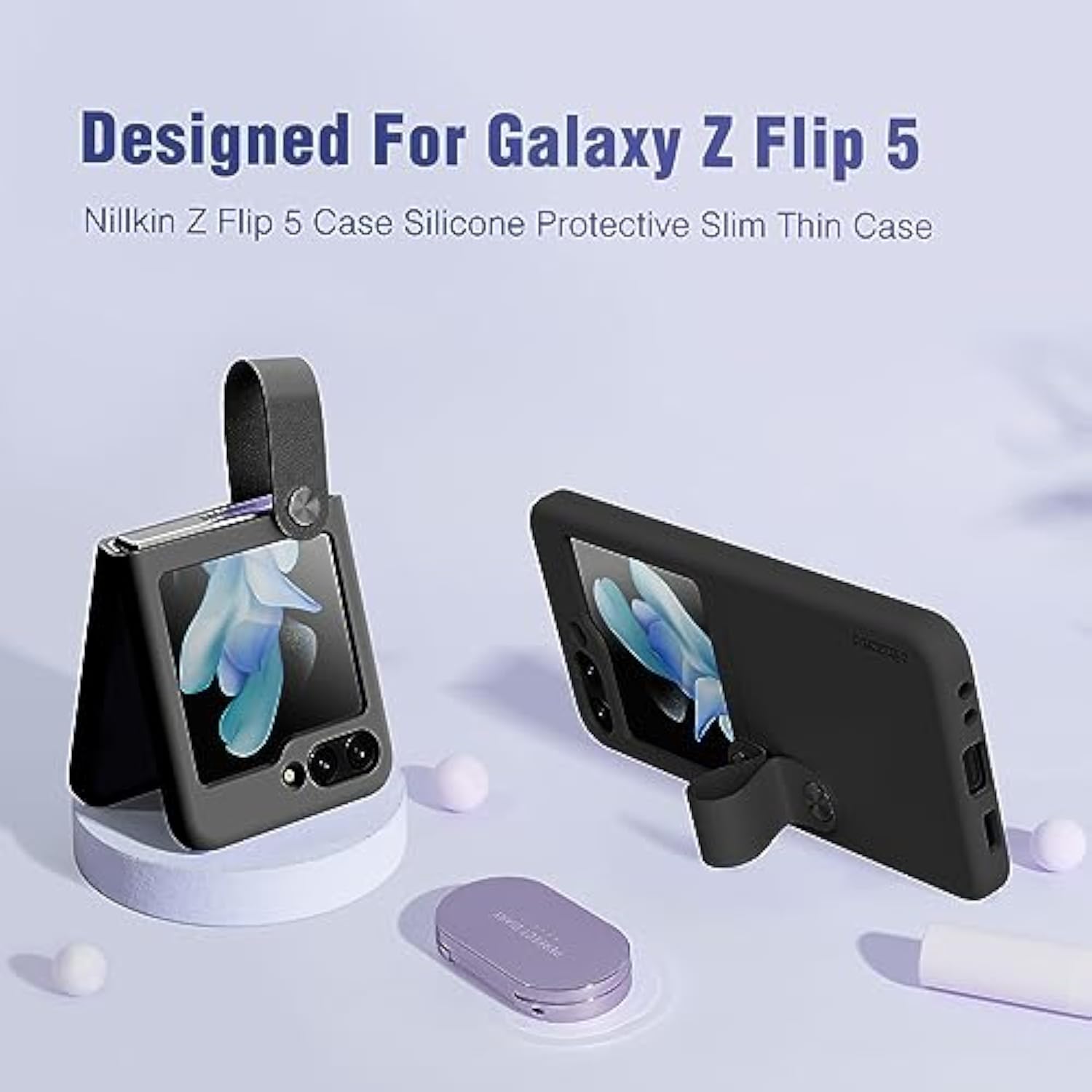 Samsung Galaxy Z Flip 4 Case Built In Slide Camera Lens Cover