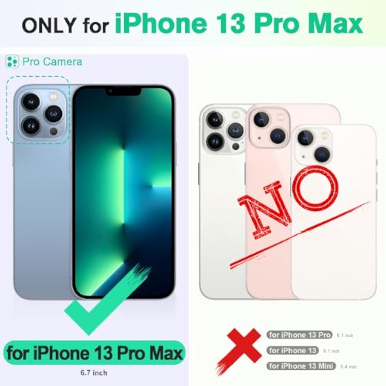 Midnight Green TUCCH Wallet Case for iPhone 13 Pro Max with 4 Card Holders