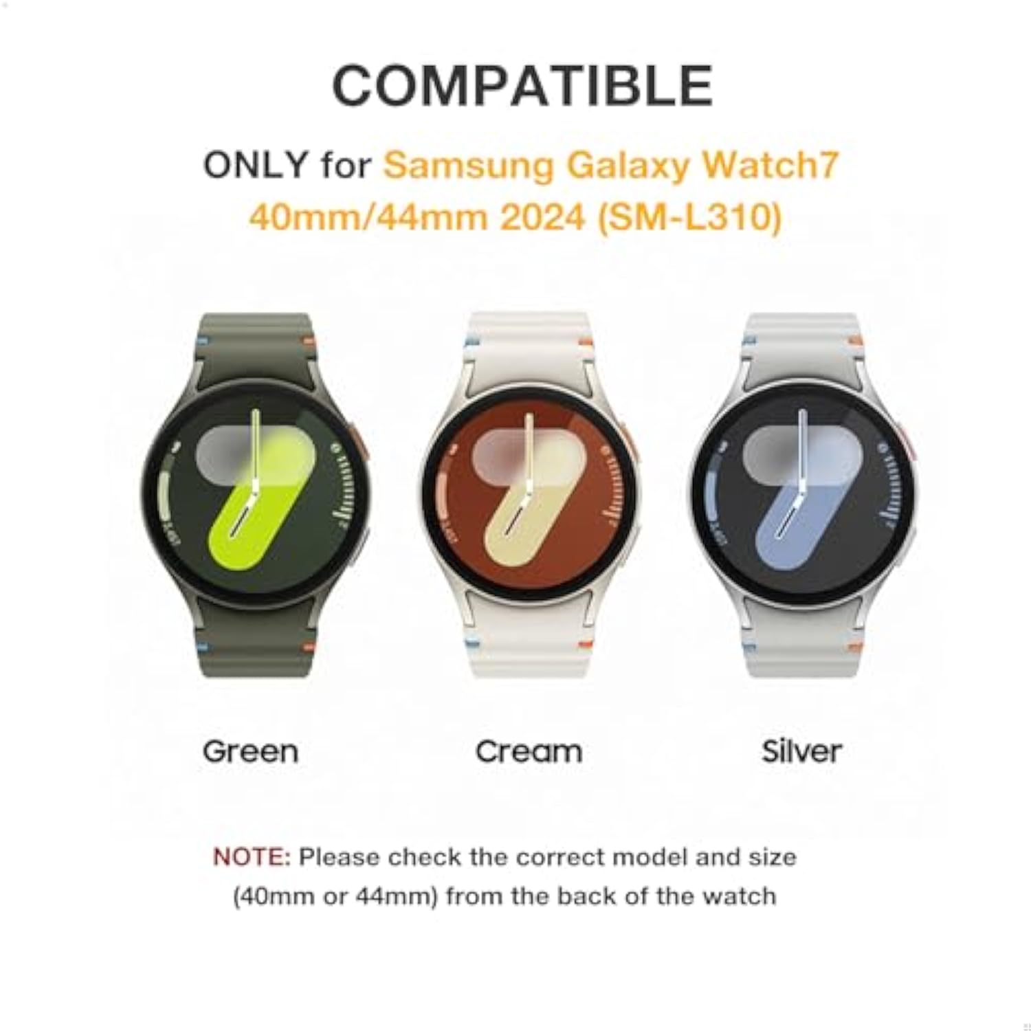 (4 Pack) Screen Protector Case Compatible For Samsung Galaxy Watch 7 44Mm (2024 Verison) Solf Silicone Bumper Full Protective Shell Face Cover (Clear Silver Cream Rosegold)