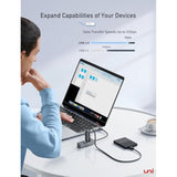 uni USB C Ethernet Adapter, USB C HUB Ethernet 1Gbps with USB 3.0 [Driver Free