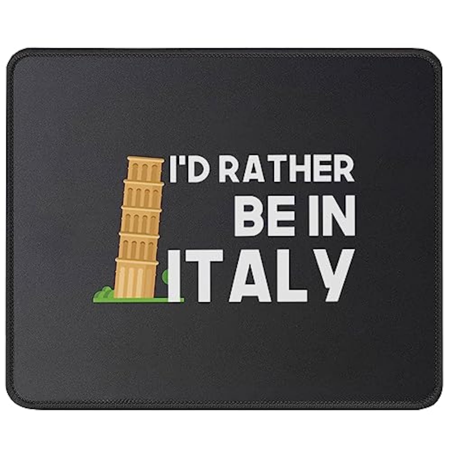 I'D Rather Be In Italy Mouse Pad - Funny Italian Gift Mouse Mat For Man, Woman - Long Distance Gift - Coworker Going Away Mousepad 9.5 Inch