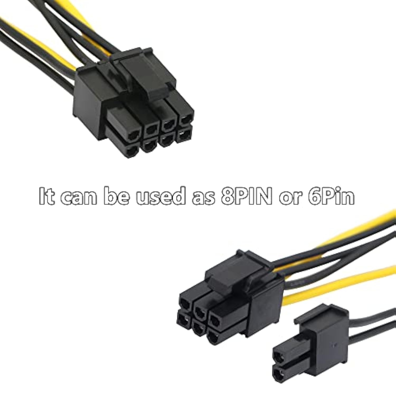 Sata Power Cable 2Pack 8 Pin To 15 Pin Sata Power Connector Supply Adapter Cab