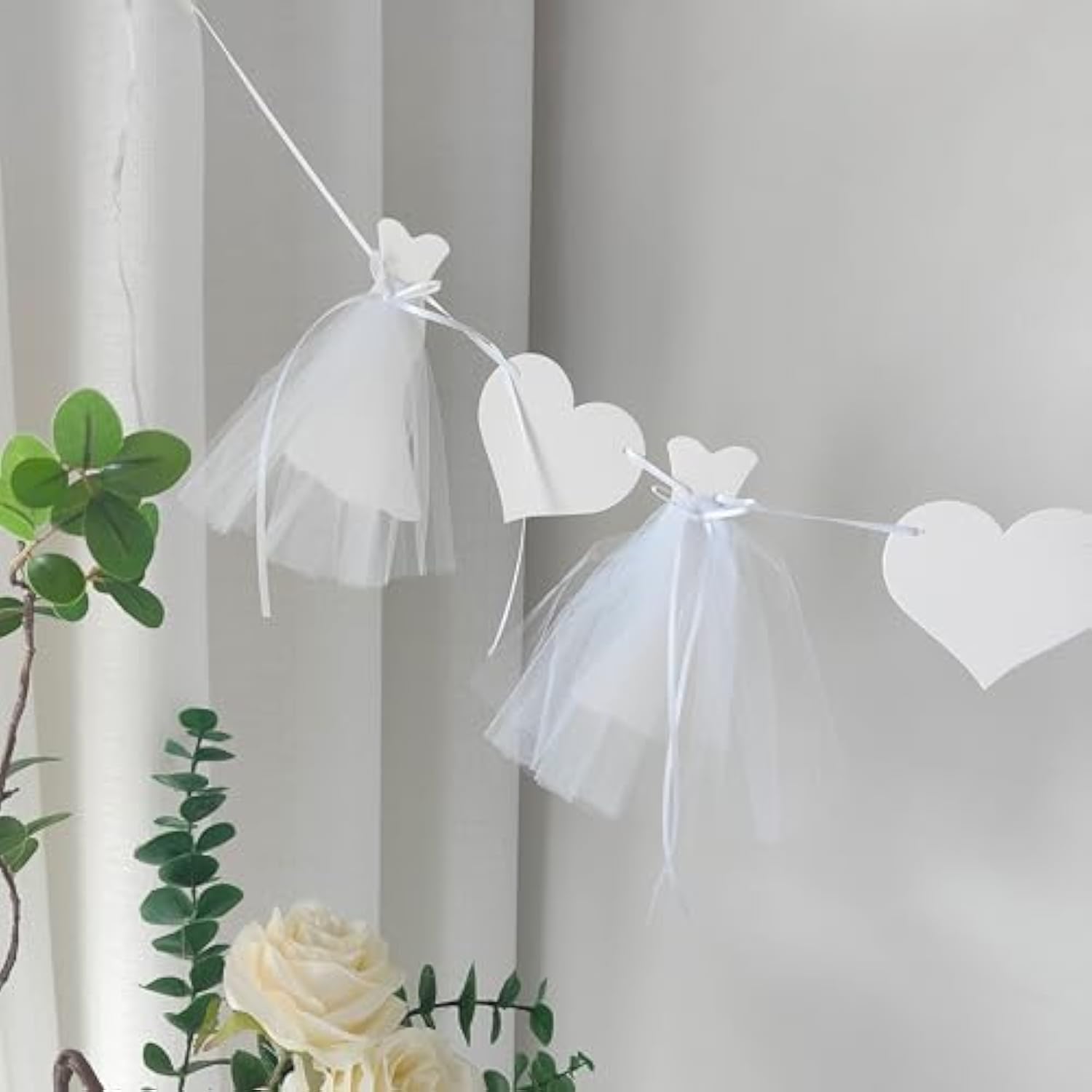 Bridal Shower Banner – Wedding Dress Engagement Party Decorations, Bride-to-Be Chair Banner, Engagement Party Supplies