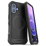 For Iphone 17 Case With Built-In Screen Protector, Compatible With Magsafe - Military Grade Protection With 360 Rugged Full-Body Coverage (Black)