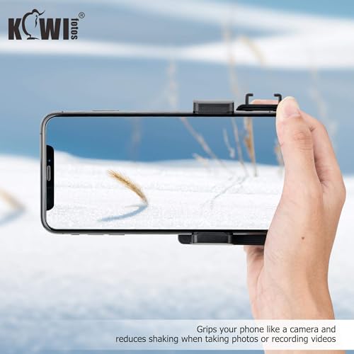 Phone Camera Grip Handle Holder Phone Tripod Mount with Remote Shutter & Cold Shoe Adapter for iPhone 17 16 15 14 Pro Max  Smartphone Selfie