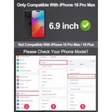 2 Pack For Iphone 16 Pro Max Matte Screen Protector 6.9 Inch, Anti Fingerprint Anti Glare Screen Protector Tempered Glass Easy Installation