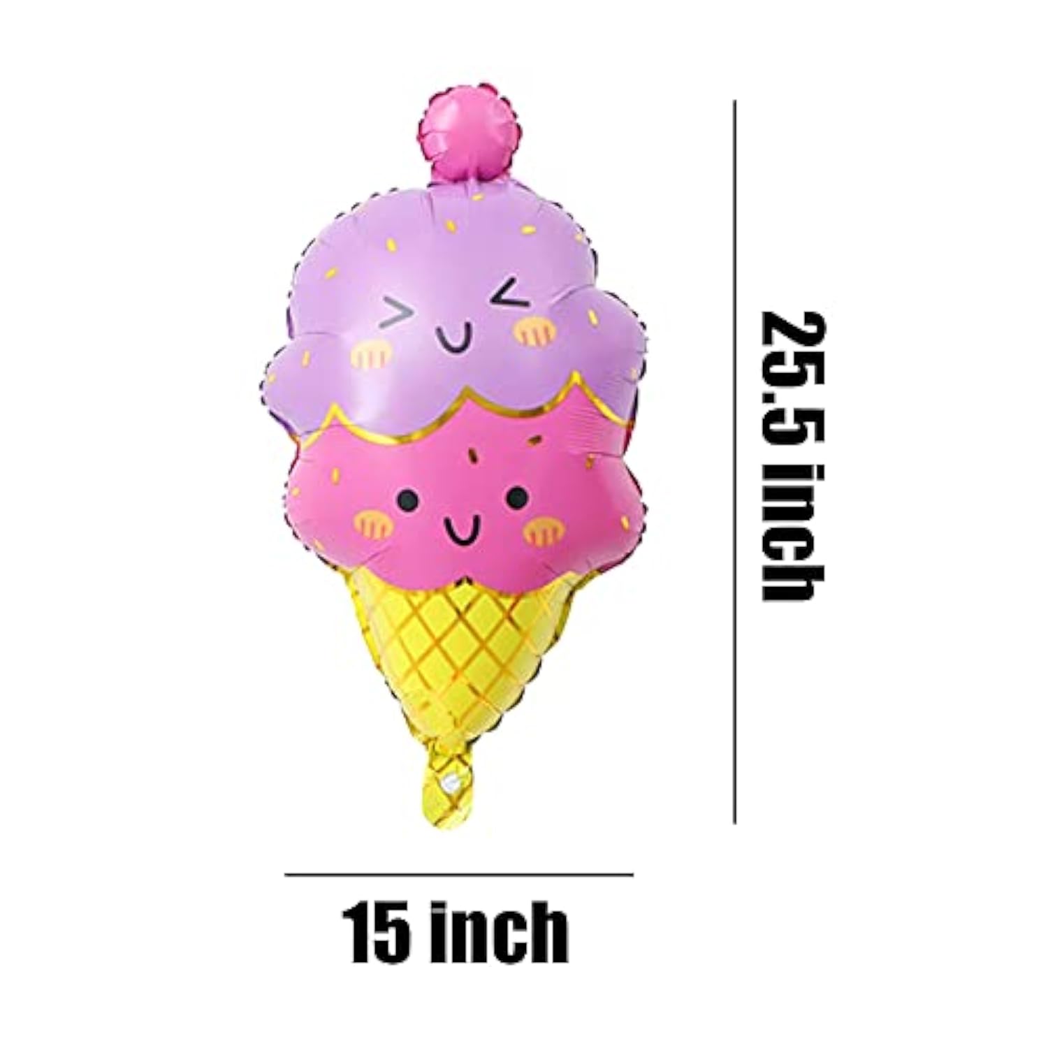 Ice Cream Balloons Sweet Candy Ice Cream Shaped Aluminum Foil Mylar Balloons For Summer Beach Birthday Baby Shower Party Decorations 6Pcs