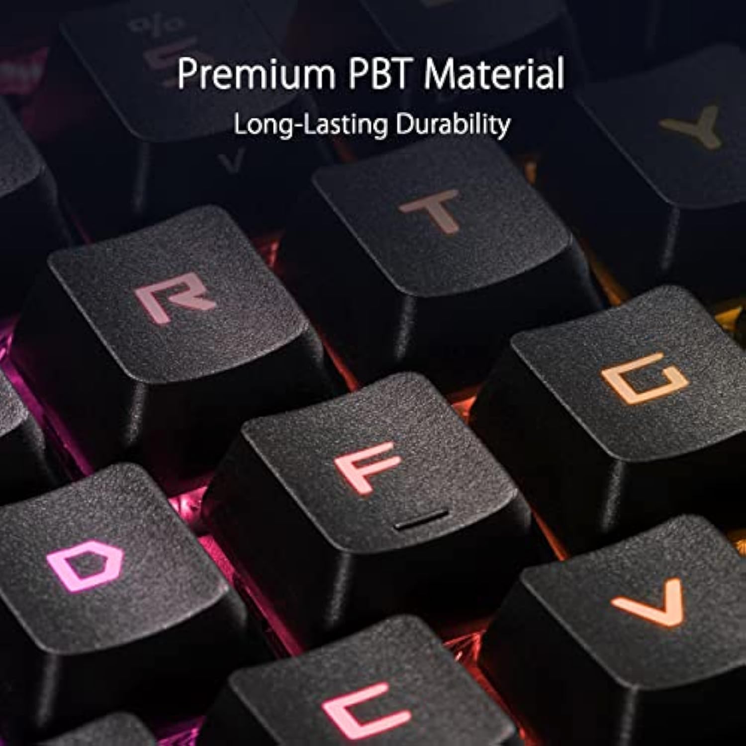 ASUS ROG RX PBT Keycap Set, Premium, Durable PBT Material Keycaps with Shorten