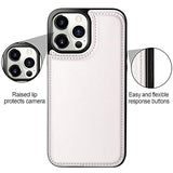 Wallet Case Compatible With Iphone 13 Pro Max Case 5G 6.7-Inch Slim Protective With Credit Card Slot Holder Flip Folio Soft Pu Leather Magnetic Closure Cover, White