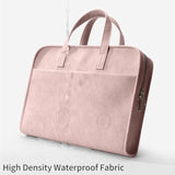 Protective Sleeve Case Bag Compatible With Macbook Pro 16 Inch, 15.6 Inch, Hp, Dell, Acer Aspire, Asus Notebook, Computer Bag With Shoulder Strap,Pocket,Handle, Pink