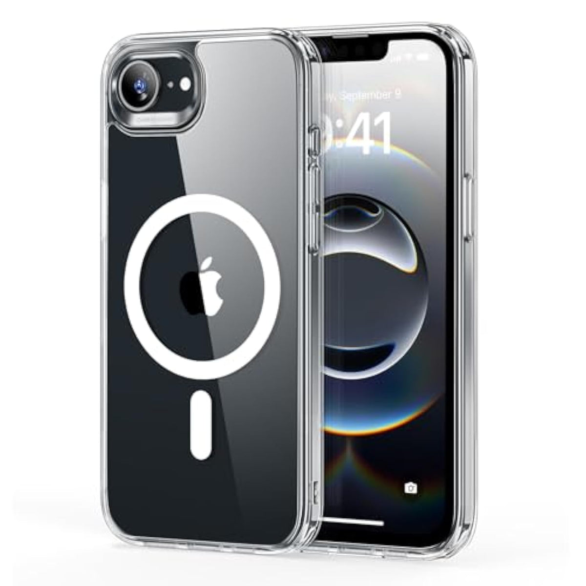 Esr For 16E Case, Compatible With Magsafe, Shockproof -Grade Protection, Magnetic Phone Case For 16E Case, Classic Hybrid Case (Halolock),Clear