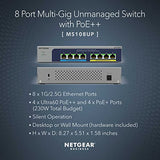 8-Port Ultra60 Poe++ Multi-Gigabit (2.5G) Ethernet Plus Switch - 8 Ports - 2.5 Gigabit Ethernet - 2.5Gbase-T - 3 Layer Supported - 270.50 W Power Consumption - 230 W Poe Budget - Twisted Pair