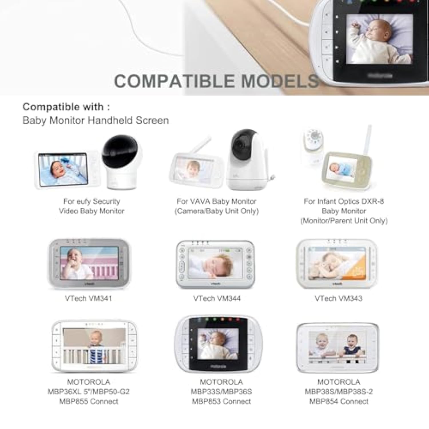 5V Micro Usb Charger Power Cord For Eufy, Vava, V-Tech, Motorola Baby Monitors (5Ft) - Compatible With Camera & Screen