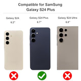 For Samsung Galaxy S24 Plus Case Wallet With Credit Card Holder, Flip Premium Leather Magnetic Clasp Kickstand Heavy Duty Protective Cover For Samsung Galaxy S24 Plus 6.7" (Black)