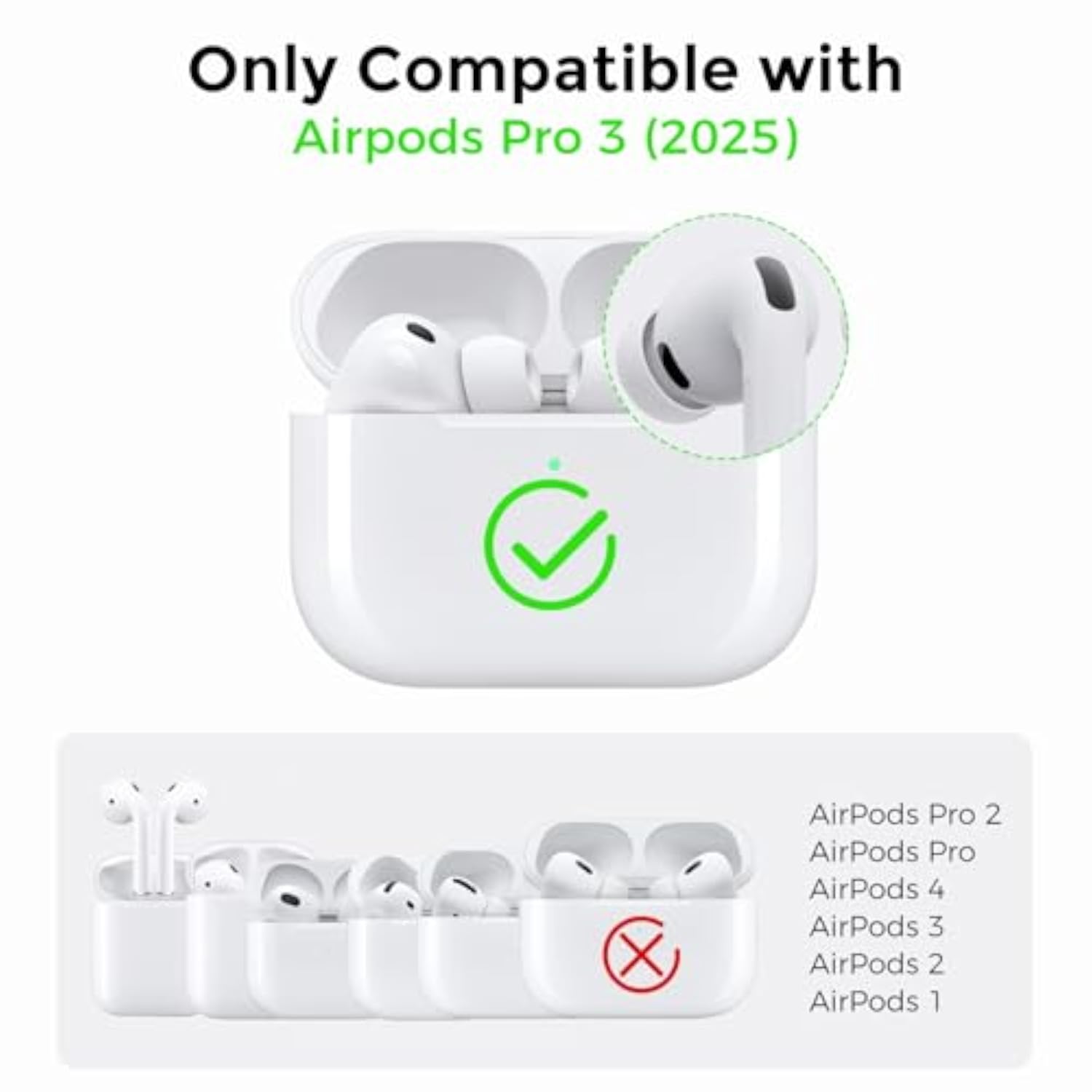 AirPods Pro 3 Case Cover with Cleaning Kit for 2025 Model