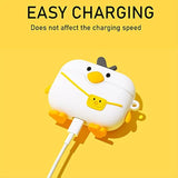 Cute Duck Case For Airpod Pro/Pro 2 Gen Cases 2023/2022/2019, Funny 3D Cartoon Kawaii Cool Cover With Cleaning Kit & Keychain For Apple Air Pod Pro 2Nd/1St Generation For Boys Girls Kids Teen, Duck