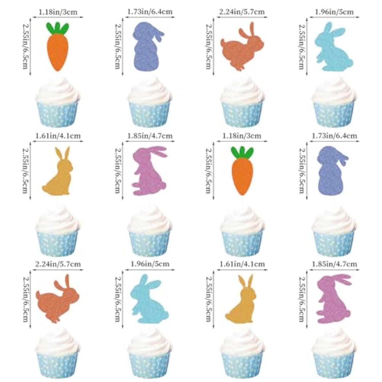 Easter Party Decorations, Happy Easter Banner Set Egg Bunny Hanging Swirl Cake Toppers Easter Party Supplies