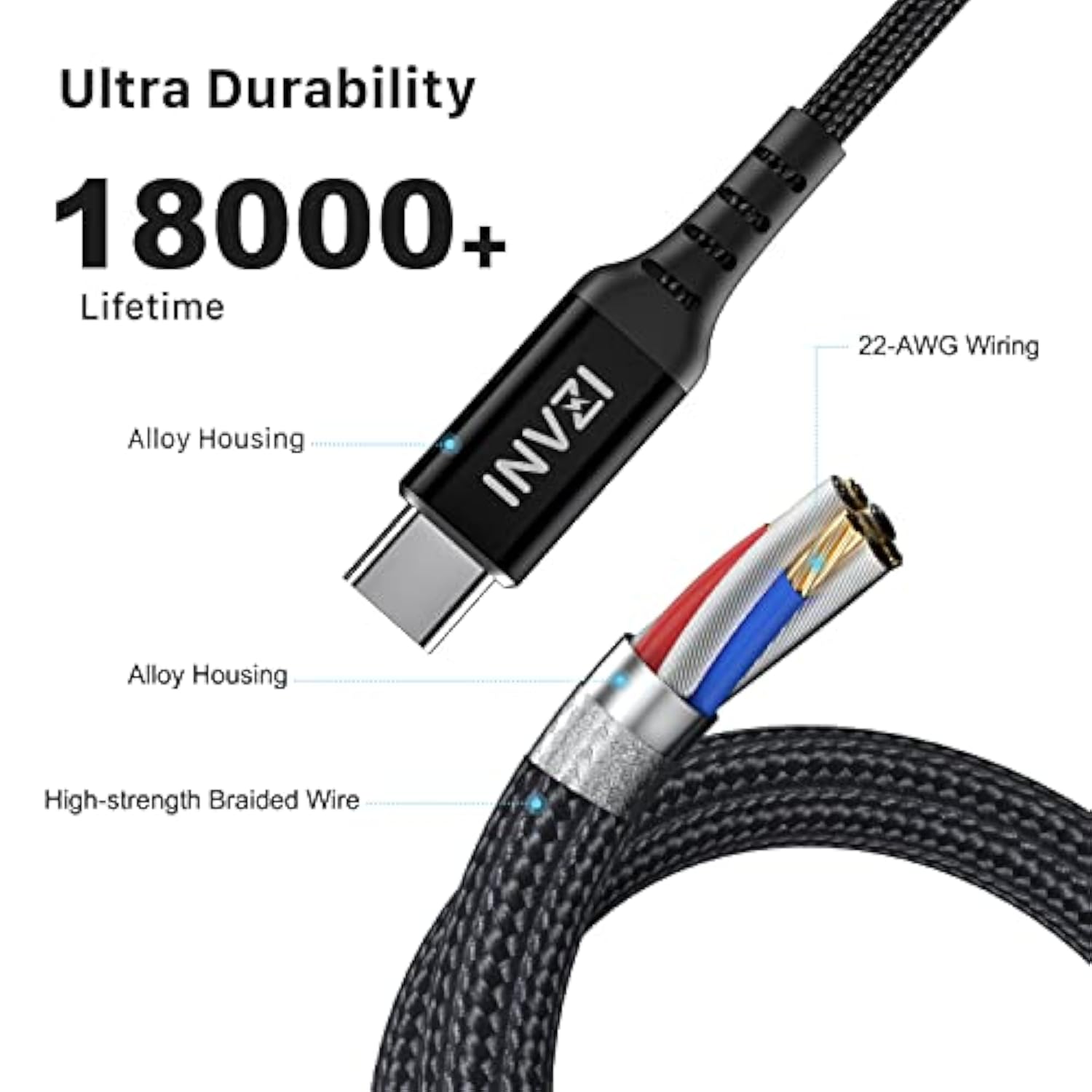 Usb C To Lightning Cable With Mfi Certified, Iphone Fast Charger 6.6Ft Nylon Braided Cable For Iphone 16 Pro Max/Pro/Mini, Iphone 15 Pro Max, Ipad 9, 8, Airpods Pro And More