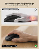 Bluetooth Wireless Mouse, Usb C Mouse, Em15 Rechargeable Compact Portable Type C Wireless Mice For Laptop, Tablet, Pc, Windows, Mac Os-Black