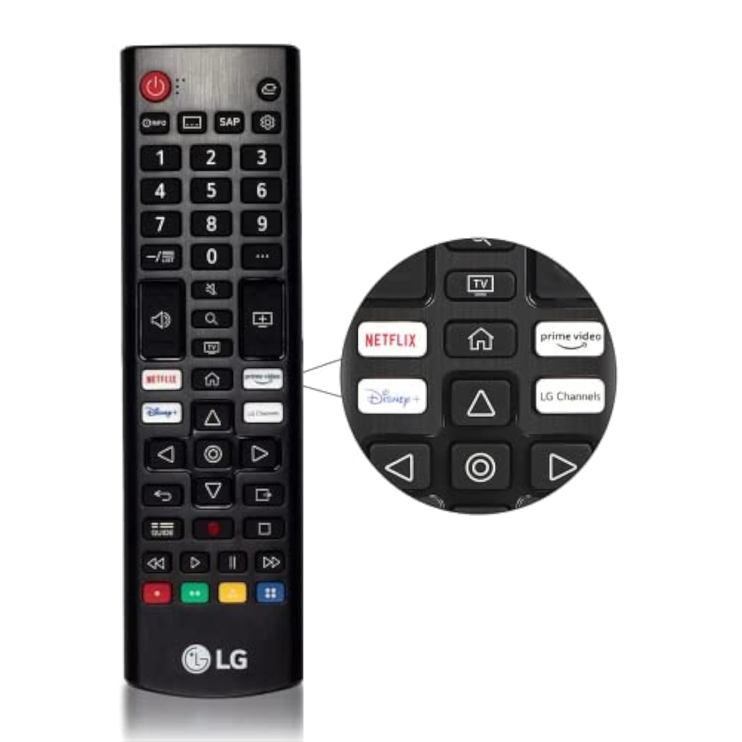 AKB76037601 OEM Replacement Universal Remote Control for LG LED OLED LCD Webos 4K 8K UHD HDTV HDR Smart TV with Prime Video, Disney Plus, Netflix, LG Channels Buttons