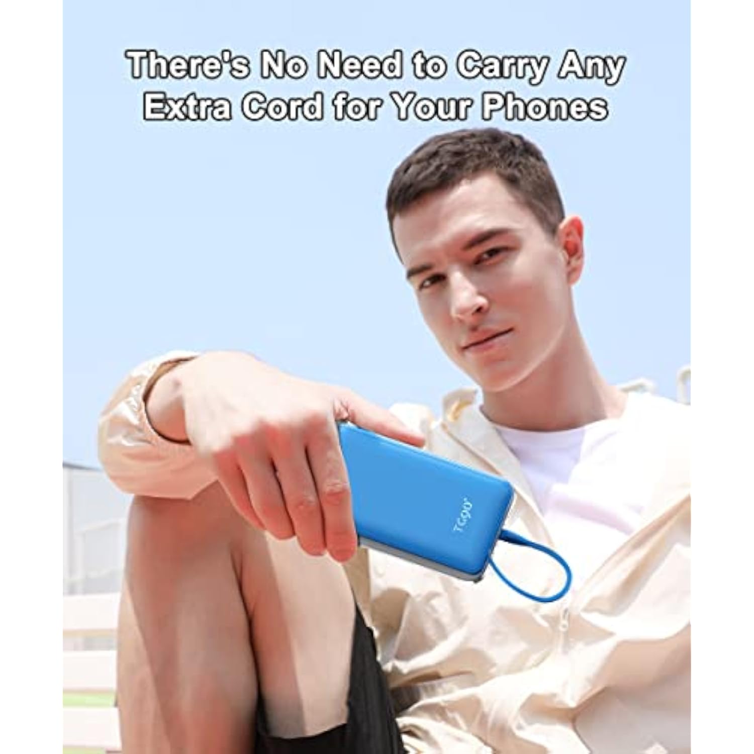 10000Mah Power Bank Portable Charger With Built-In Cables, Portable Phone Charger Battery Backup Compatible With Iphone 16 15 14 13 12 And Android Phones