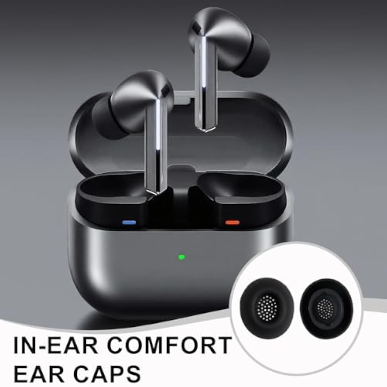 12 Pcs Earbud Tips For Galaxy Buds 3 Pro, 6 Pairs(S, M, L) Silicone Replacement Eartips With Dust Shield, Comfort Noise Canceling Memory Foam Ear Replacement Tip Perfect For Ommuting, Relaxing