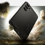 Spigen Tough Armor Designed for Galaxy S24 Case (2024) [Kickstand] [Military-Grade Protection] - Black